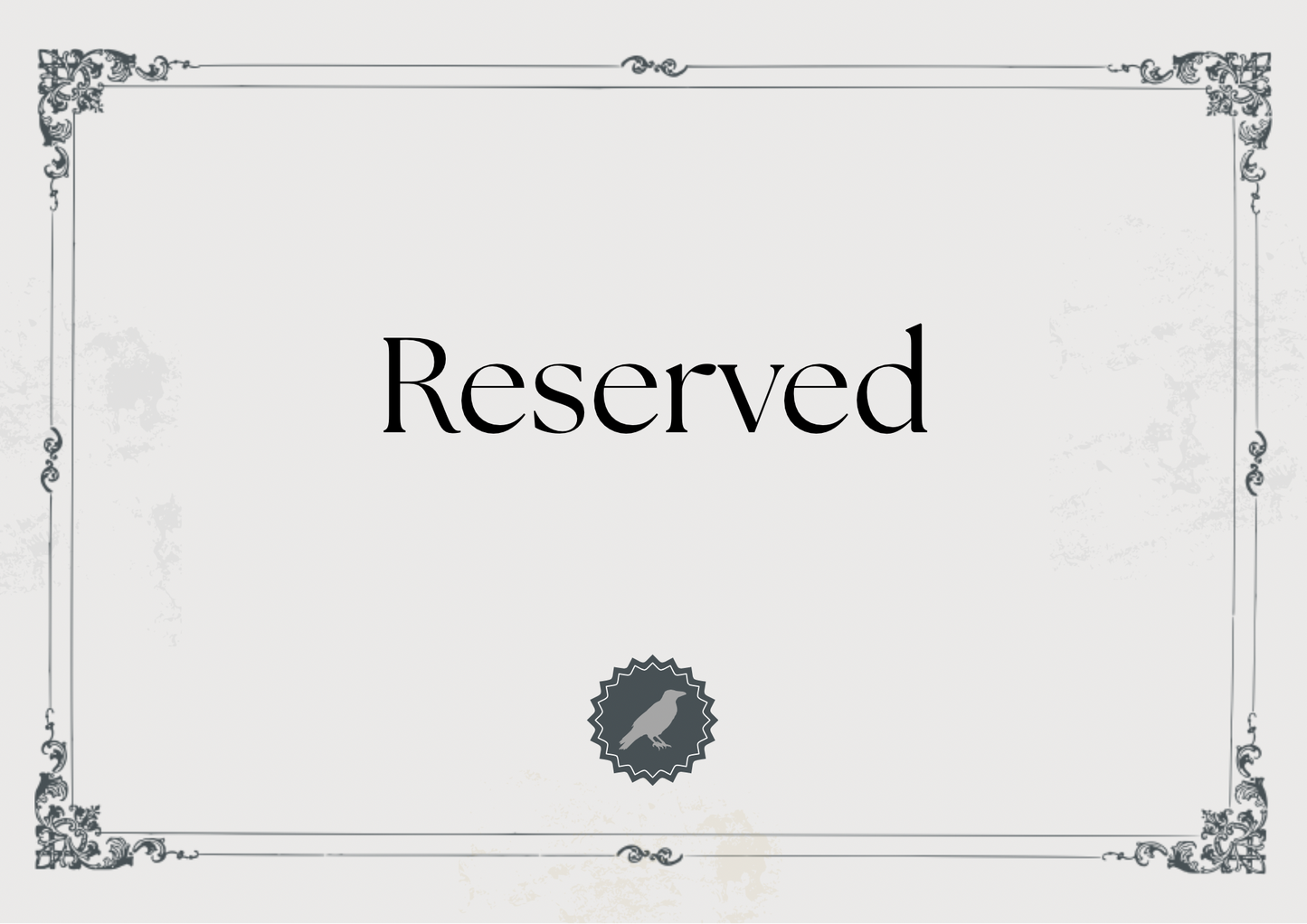 Reserved - Deposit for Commission