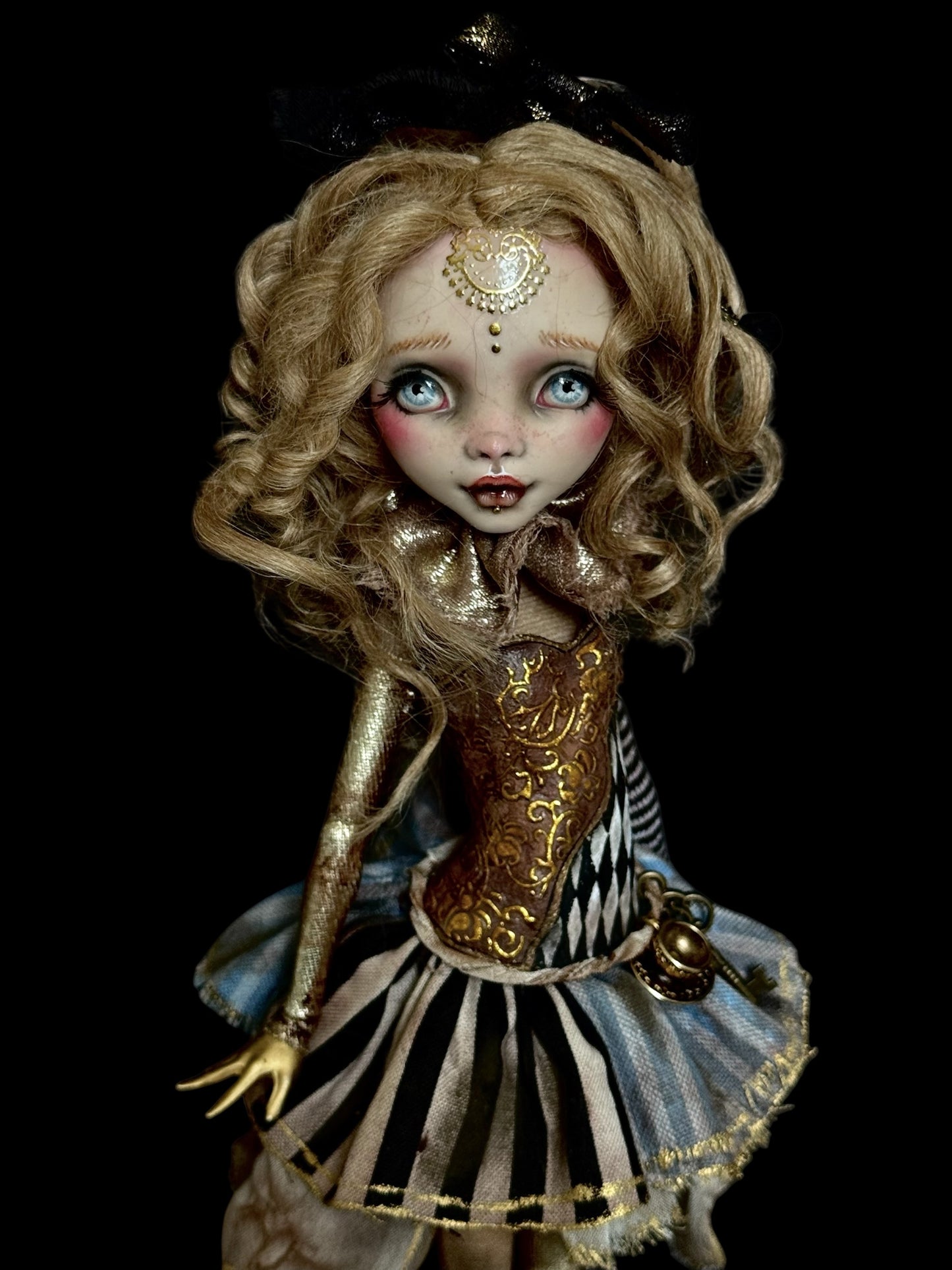 Alice in Wonderland, Monster High ooak doll repaint
