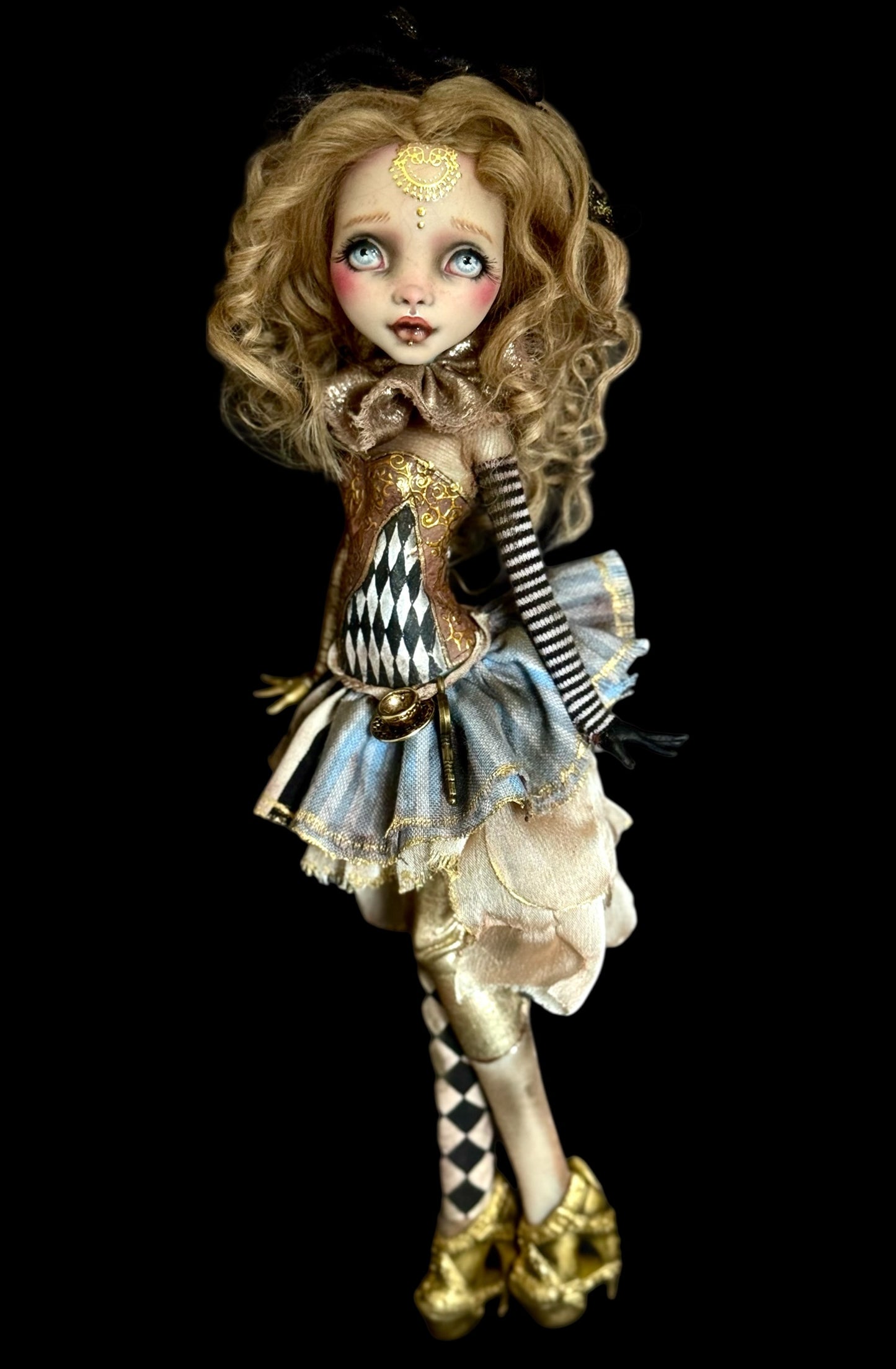 Alice in Wonderland, Monster High ooak doll repaint
