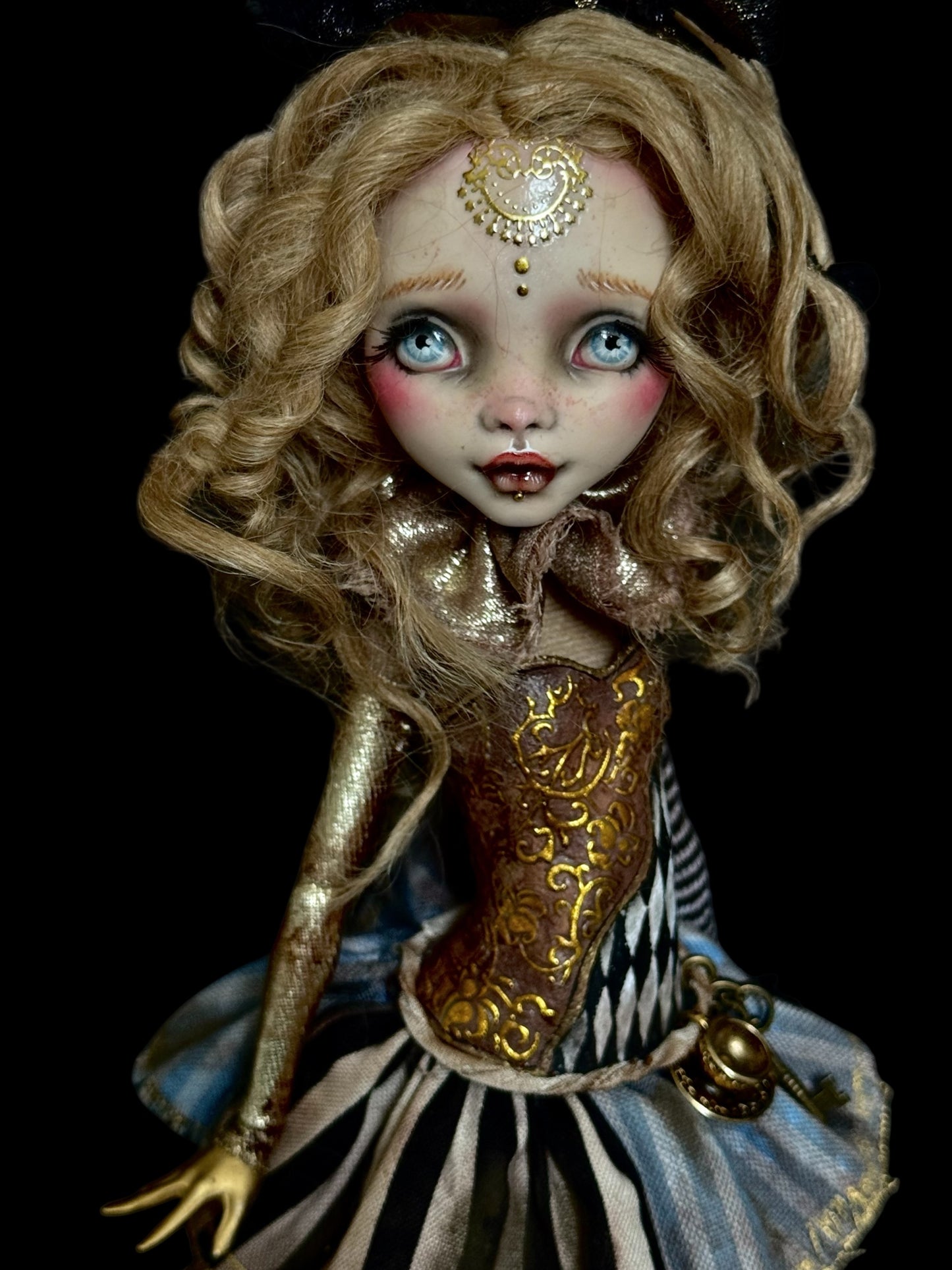 Alice in Wonderland, Monster High ooak doll repaint