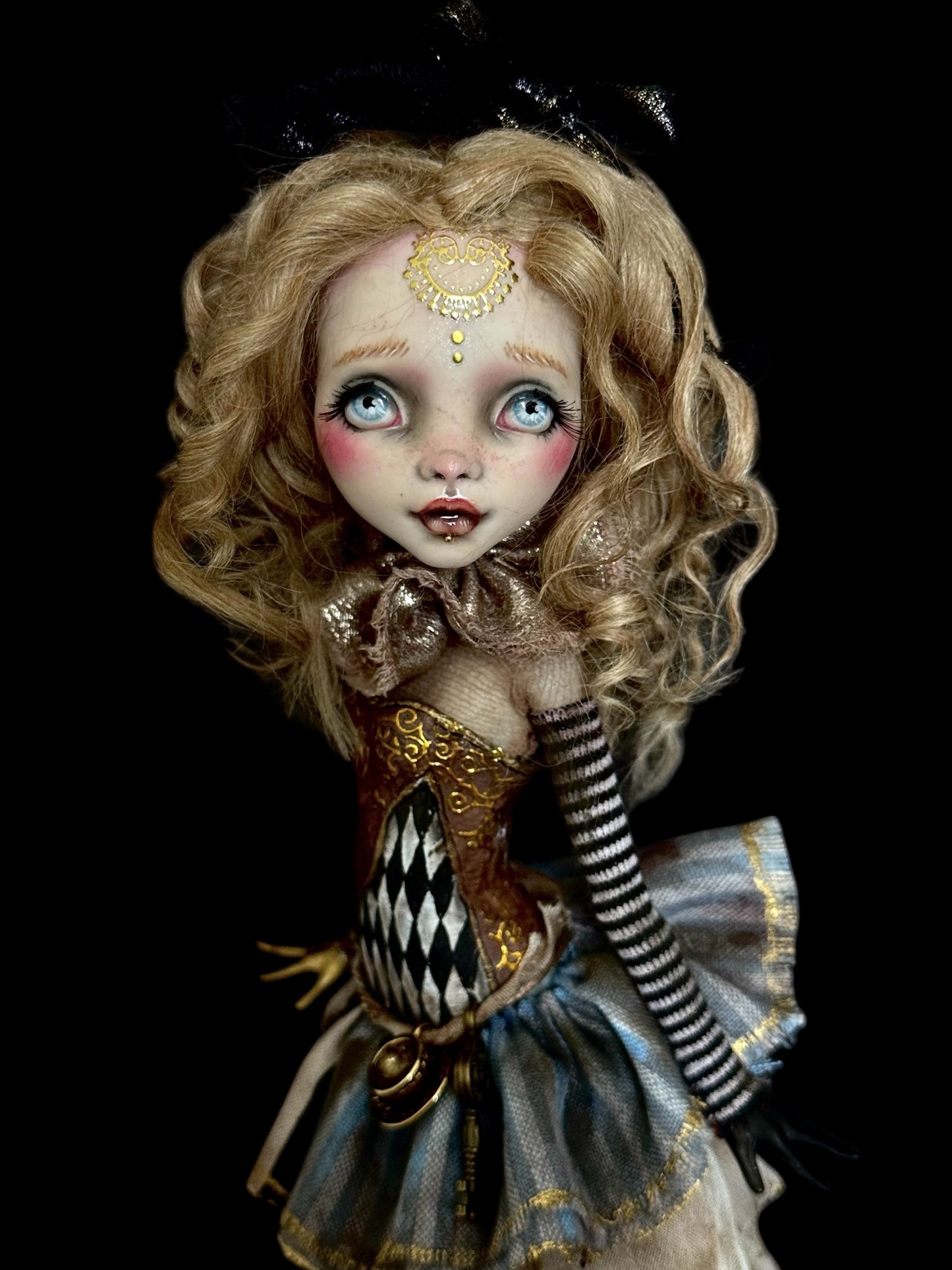 Alice in Wonderland, Monster High ooak doll repaint