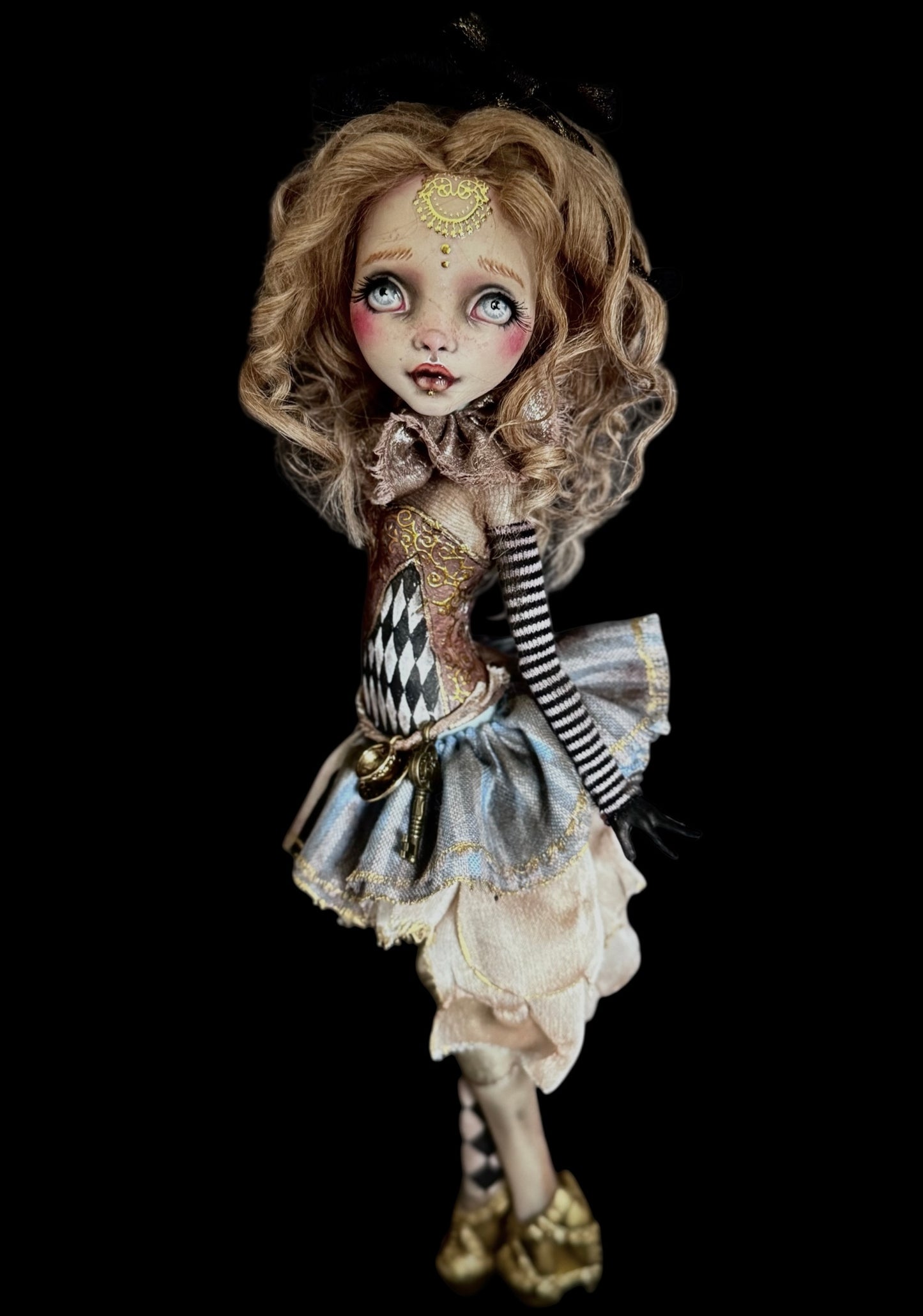 Alice in Wonderland, Monster High ooak doll repaint