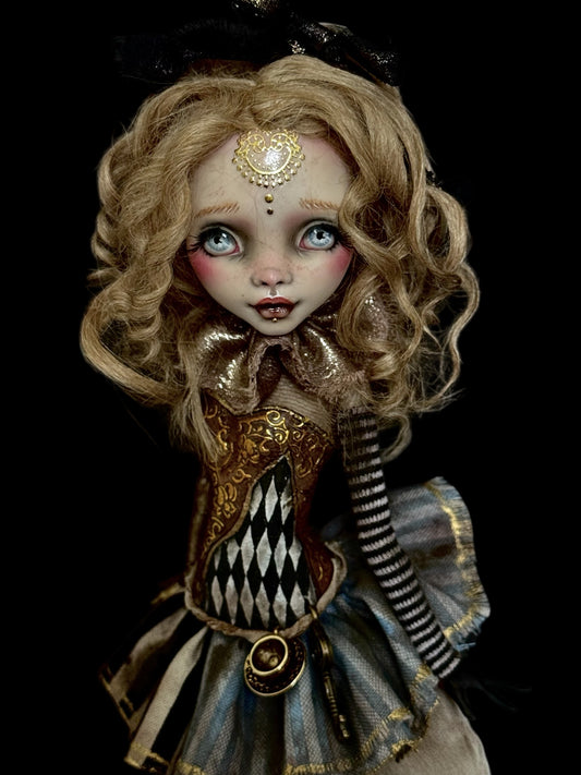 Alice in Wonderland, Monster High ooak doll repaint